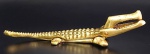 Crocodilo quebra nozes em bronze amarelo de rica fundição e em excelente estado. Mede 20 cm de comprimento.