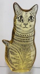 ABRAHAM PALATNIK – Escultura cinética representando gato em resina de poliéster de manufatura Abraham Palatnik. Medindo 18 cm de altura por 8,3 cm de comprimento. 