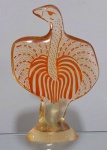 ABRAHAM PALATNIK – Escultura cinética representando avestruz em resina de poliéster de manufatura Abraham Palatnik. Medindo 13,1 cm de altura por 9 cm de comprimento. 