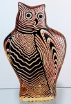 ABRAHAM PALATNIK – Escultura cinética representando coruja em resina de poliéster de manufatura Abraham Palatnik. Medindo 12,2 cm de altura por 8 cm de comprimento. 