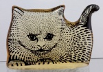 ABRAHAM PALATNIK – Escultura cinética representando gato em resina de poliéster de manufatura Abraham Palatnik. Medindo 7 cm de altura por 9,8 cm de comprimento. 