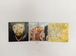 3 Azulejos decorativos pintados   diversos modelos. Medida:15 cm x 15 cm