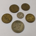 M. 6 moedas do padrão Réis, do Brasil. Diferentes metais, valores, datas e tamanhos. Ideal para colecionadores iniciantes.