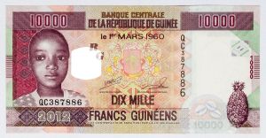 Numismática, GUINÉE. 10000 FRANCS, PICK 46 2012 