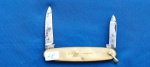 28 - CANIVETE CANOE KNIFE - 2 LÂMINAS - 7 CM -  MADE IN FRANCE - PROMOCIONAL VEUVE CLICOUOT - PONARDIN - CHAMPAGNE