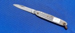 73 - CANIVETE COLON  - FECHADO 6,5 CM , ABERTO  11,5 CM - PLACAS METAL LAVRADO