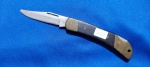 60 - CANIVETE SHARP - MINIATURA DO MODELO BUCK - SHARP 700 - JAPÃO - PONTA A REFILAR -  TRAVA LOCKBACK - BOLSTER LATÃO - PLACAS DE MADEIRA - ABERTO 12,5 CM - FECHADO 7,5