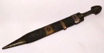 ANTIGO KINDJAL CAUCASIANO, ADAGA, 50 CM, FORNITURA EM ALPACA COM REFINADO TRABALHO