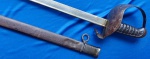 ESPADA PESADA DE CAVALARIA - BRASIL - COPO SEM BRASÃO COM CUNHO " 3 PEL -  X3X" - WEYERSBERG KIRSCHBAUN & C - SOLINGEN - COM BAINHA -  COMPRIMENTO COM BAINHA  100 CM - ESPADA COM 98 CM - LÂMINA 83,5 CM