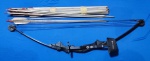 ARCO E FLECHA - BEN PEARSON - PRO STAFF 2400 - FLECHAS, TERMINAIS, CORDA, BARBATANAS - NO ESTADO EM QUE ENCONTRAM -