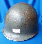 1 - CAPACETE M1 - U.S. - FIXED BALE - BORDA AÇO INOX EMENDA DIANTEIRA - PEQUENA RACHADURA NA TRASEIRA