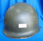 4 - CAPACETE M1 - U.S. - PRESILHA MOVEL - BORDA AÇO INOX - EMENDA TRASEIRA  - PINTURA RUGOSA