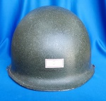 5 -  CAPACETE M1 - U.S. - PRESILHA MOVEL - BORDA AÇO INOX - EMENDA TRASEIRA  - PINTURA RUGOSA