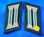 22 - Autêntico colar de guarda de fronteira oficial da Alemanha Oriental NCO aba tubulação verde NVA DDR-