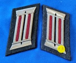 23 - pair of Stasi Wachregiment FD Officer Collar Tabs - large - Dress Uniform