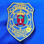 27 - GUARDA MUNICIPAL DE CURITIBA  - PATCH - ESCUDO/BRASÃO BORDADO - 6,5 X 9  CM