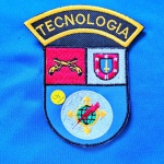 34 - POLÍCIA MILITAR DO PARANÁ - PATCH - BRASÃO/ESCUDO BORDADO - TECNOLOGIA - 6,5 X 11 CM