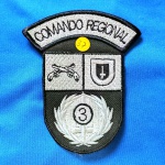 37 - POLÍCIA MILITAR DO PARANÁ - PATCH - BRASÃO/ESCUDO  BORDADO - SUBDUED - COMANDO REGIONAL 3  - 6,5 X 11 CM