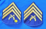 42 - POLÍCIA MILITAR -  TERCEIRO SARGENTO - DIVISAS - PAR - 7,5 X 9 CM