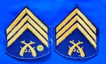 45 - POLÍCIA MILITAR -  TERCEIRO SARGENTO - DIVISAS - PAR - 7,5 X 9 CM