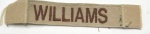 U.S. ARMY, GUERRA DO GOLFO, NAME TAB, 10 X 3 CM