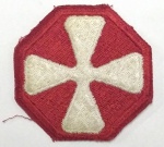 U.S. ARMY PATCH,  SEGUNDA GUERRA MUNDIAL, CUT EDGE,  8TH ARMY