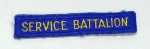 U.S. ARMY SHOULDER SLEEVE INSIGNIA, TAB, SERVICE BATTALION , 8 X 1,5 CM
