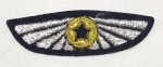 BLACK STAR PILOT BADGE, PATCH, 6,5 X 2 CM