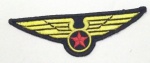 RED STAR PILOT BADGE, PATCH, 10 X 3 CM