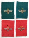 4  EXÉRCITO ESPANHOL, COLAR TABS, 2 PARES,
