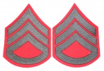 19 - UNITED STATES MARINE CORPS, PATCH BRASÃO BORDADO, DIVISA, INSIGNIA, FUZILEIRO NAVAL ESTADOS UNIDOS, GUNNERY SERGEANT , UNIFORME PASSEIO, GUERRA DA CORÉIA
