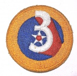 U.S. ARMY AIR FORCE - SEGUNDA GUERRA MUNDIAL - 3TH AIR FORCE - PATCH - ORIGINAL - CUT EDGE - 6.5 CM