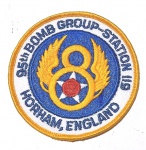 U.S. ARMY AIR FORCE - 8TH AIR FORCE - 95TH BOMB GROUP - STATION 119 - HORHAM, ENGLAND - GUERRA FRIA - BOMBARDEIO ATÔMICO - 8,5 CM