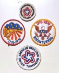 AMERICAN REVOLUTION - BI CENTENNIAL - 1776-1976 - 4 PATCHES - 7,5 E 5 CM