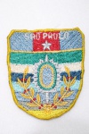 INSIGNIA OU PATCH, BORDADO DE OMBRO, EXÉRCITO BRASILEIRO C.P.O.R SÃO PAULO,  ANOS 60/70