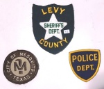 46 - FORÇAS POLICIAIS U.S.A. - PATCHES - BORDADOS EM TECIDO - 3 -  11.5 X 9,5 CM - 7,5 CM - 7 X 7,5 CM