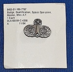 41 - BADGE - INSIGNIA - U.S. AIR FORCE - QUALIFICATION - SPACE OPERATION MASTER - NOVEMBRO 1984 - MINIATURA - 2 X 1,5 CM
