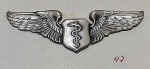 47 - BADGE - U.S. AIR FORC E - FLIGHT SURGEON BADGE - 7,5 X 2,5 CM