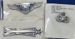 55 - LOTE - BADGE - INSIGNIA - U.S. AIR FORCE - QUALIFICATION - SPACE OPERATION MASTER - NOVEMBRO 1984 - MINIATURA + MISSLEMAN BAGE MINI 7/84 + U.S. AIR FORCE NAVIGATOR BADGE