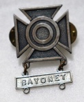 BADGE,  U.S. ARMY,SHARP SHOOTER, BAYONET,  3,5 X 2,5 CM
