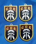 C.O.E. - COMPANHIA DE OPERAÇÕES ESPECIAIS  - INSIGNIA - 4 UNIDADES - METAL ESMALTE - 4 X 3,3 CM