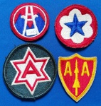 120 - PATCH - U.S.ARMY - LOTE - 4 UNIDADES -  2 C/ CUT EDGE W.W.I.I.