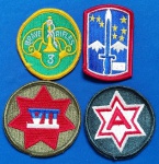 123 - PATCH - U.S.ARMY - LOTE - 4 UNIDADES -