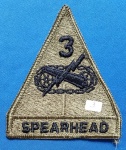 3 - U.S.ARMY - PATCH - SUBDUED - 3RD ARMORED DIVISION