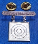 3T - UNITED STATES MARINE CORPS - MARKSMNSHIO BADGE - PISTOL MARKSMAN - GUERRA DO VIETNAM