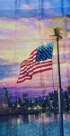 NEW YORK - PANNEAUX - PAINEL ALUSIVO - PATRIÓTICO - 62 X 96 - TECIDO SINTÉTICO