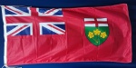 ONTÁRIO - CANADÁ - BANDEIRA - FACE SIMPLES - TECIDO SINTÉTICO - 65 X 135 CM