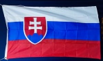 ESLOVÁQUIA - BANDEIRA - FACE SINPLES - TECIDO SINTÉTICO - 90 X 150 CM