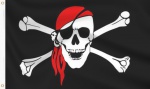 PIRATE - RED SCARF - BANDEIRA -  150 X 90 CM - POLYESTER - PACKED