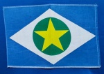 MATO GROSSO - BANDEIRA PEQUENA - 28 X 18 CM - ALGODÃO GOMADO